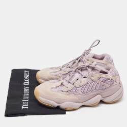 Pre Owned Yeezy x Adidas Purples Suede and Mesh Yeezy 500 Sneakers Size 40 2/3