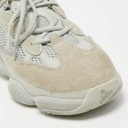 Pre Owned Yeezy x Adidas Blue Fabric and Leather Yeezy 500 Blush Sneakers Size 41 1/3