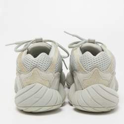 Pre Owned Yeezy x Adidas Blue Fabric and Leather Yeezy 500 Blush Sneakers Size 41 1/3