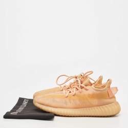 Pre Owned Yeezy x Adidas Orange Mesh Boost 350 V2 Sneakers Size 41 1/3