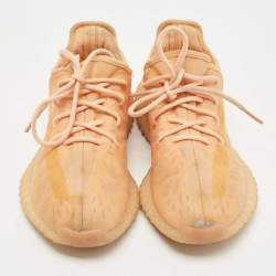 Pre Owned Yeezy x Adidas Orange Mesh Boost 350 V2 Sneakers Size 41 1/3