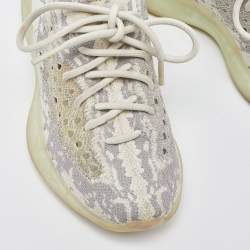 Pre Owned Yeezy x Adidas Grey/White Knit Fabric and Mesh Boost 380 Alien Sneakers Size 37 1/3