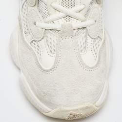 Pre Owned Yeezy x Adidas White Suede and Mesh Yeezy 500 Bone White Sneakers Size 40