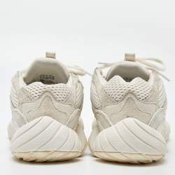 Pre Owned Yeezy x Adidas White Suede and Mesh Yeezy 500 Bone White Sneakers Size 40