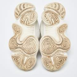 Pre Owned Yeezy x Adidas White Suede and Mesh Yeezy 500 Bone White Sneakers Size 40