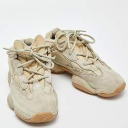 Pre Owned Yeezy x Adidas Green Neoprene and Suede Yeezy 500 Stone Sneakers Size 39 1/3