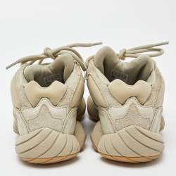Pre Owned Yeezy x Adidas Green Neoprene and Suede Yeezy 500 Stone Sneakers Size 39 1/3