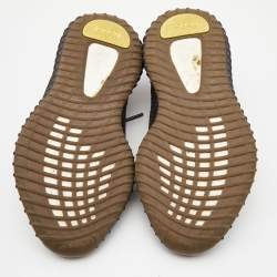 Pre Owned Yeezy x Adidas Grey Knit Fabric Boost 350 V2 Cinder Sneakers Size 40