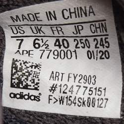 Pre Owned Yeezy x Adidas Grey Knit Fabric Boost 350 V2 Cinder Sneakers Size 40