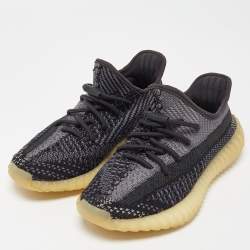 Yeezy x Adidas Two Tone Knit Fabric Boost 350 V2 Carbon Sneakers