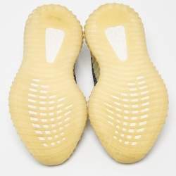 Pre Owned Yeezy x Adidas Two Tone Knit Fabric Boost 350 V2 Carbon Sneakers Size 37 1/3