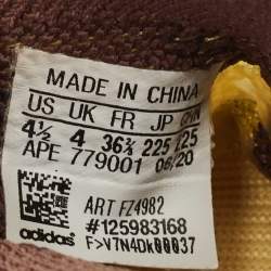 Pre Owned Yeezy x Adidas Tricolor Knit Fabric Boost 380 Lmnte Sneakers Size 36 2/3