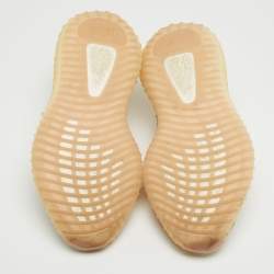 Pre Owned Yeezy x Adidas Two Tone Knit Fabric Boost 350 V2 Linen Sneakers Size 38 2/3