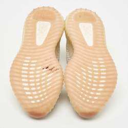 Pre Owned Yeezy x Adidas Two Tone Knit Fabric Boost 350 V2 Citrin (Non Reflective) Sneakers Size 40