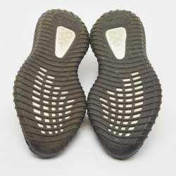 Pre Owned Yeezy x Adidas Black/Blue Knit Fabric Boost 350 V2 Dazzling Blue Sneakers Size 40