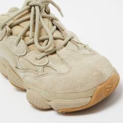 Yeezy x Adidas Green Suede and Neoprene Yeezy 500 Stone Sneakers Size 37 1/3