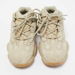 Yeezy x Adidas Green Suede and Neoprene Yeezy 500 Stone Sneakers Size 37 1/3