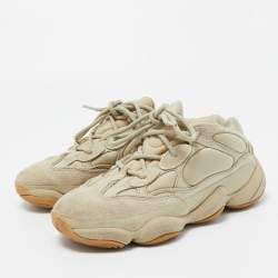 Yeezy x Adidas Green Suede and Neoprene Yeezy 500 Stone Sneakers Size 37 1/3