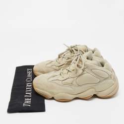 Yeezy x Adidas Green Suede and Neoprene Yeezy 500 Stone Sneakers Size 37 1/3