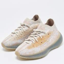 Pre Owned Yeezy x adidas Pepper Knit Fabric Boost 380 Mist Reflective Low Top Sneakers Size 38 ⅔