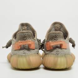 Pre Owned Yeezy x Adidas Grey Knit Fabric Boost 350 V2 True Form Sneakers Size 38 2/3