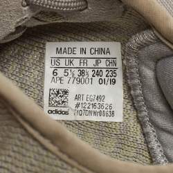 Pre Owned Yeezy x Adidas Grey Knit Fabric Boost 350 V2 True Form Sneakers Size 38 2/3