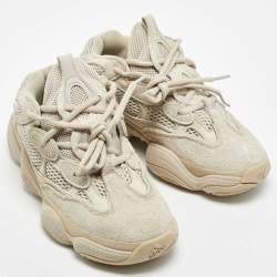Pre Owned Yeezy x Adidas Grey Suede Yeezy 500  Sneakers Size 36