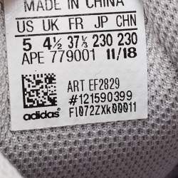 Pre Owned Yeezy x Adidas White/Grey Nubuck and Fabric Boost 700 V2 Sneakers Size 37 1/3