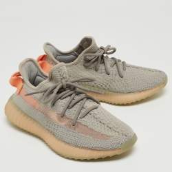 Yeezy x Adidas Grey Knit Fabric Boost 350 V2 True Form Sneakers Size 37 1/3