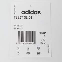 Pre Owned Yeezy x Adidas Glow Green Rubber Slides Size 38