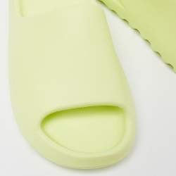 Pre Owned Yeezy x Adidas Glow Green Rubber Slides Size 38