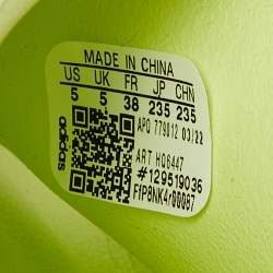 Pre Owned Yeezy x Adidas Glow Green Rubber Slides Size 38