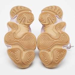 Pre Owned Adidas x Yeezy Purple Mesh and Suede Boost Yeezy 500 Soft vision Sneakers Size 39.5