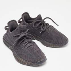 Pre Owned Yeezy x Adidas Black Knit Fabric Boost 350 V2 Static Sneakers Size 36 2/3