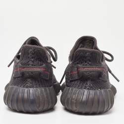 Pre Owned Yeezy x Adidas Black Knit Fabric Boost 350 V2 Static Sneakers Size 36 2/3