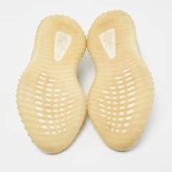 Pre Owned Yeezy x Adidas Grey Knit Fabric Boost 350 V2 Sneakers Size 36 1/3