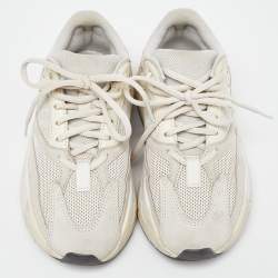 Pre Owned حذاء رياضي ييزي x أديداس بوست 700 أنالوغ شبكة وسويدي كريمي مقاس 38