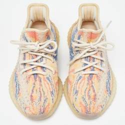 Pre Owned Yeezy x Adidas Multicolor Knit Fabric Boost 350 V2 Mx-Oat Sneakers Size 37 1/3