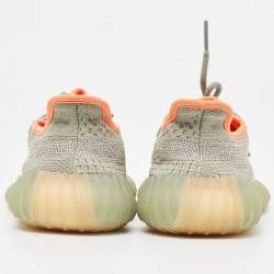 Pre Owned Yeezy x Adidas Grey Knit Fabric Boost 350 V2 Sneakers Size 37 1/3