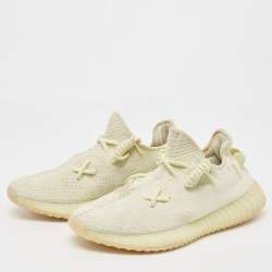 Yeezy x Adidas Green Knit Fabric Boost 350 V2 Butter Sneakers Size 41 1/3