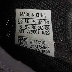 Pre Owned Yeezy x Adidas Black Knit Fabric Boost 350 V2 Cinder Sneakers Size 38 2/3