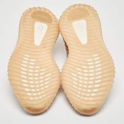 Pre Owned Yeezy x Adidas Grey/Pink Knit Fabric Boost 350 V2 Synth Sneakers Size 38