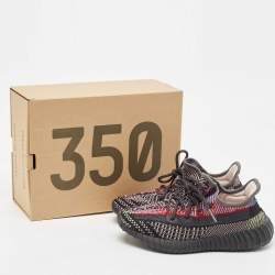 Pre Owned Yeezy x Adidas Multicolor Knit Fabric Boost 350 V2 Yecheil (Non-Reflective) Sneakers Size 38