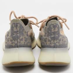 Pre Owned Yeezy x Adidas Grey/Beige Knit Fabric Boost 380 Mist Sneakers Size 38