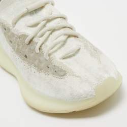 Yeezy x Adidas White Knit Fabric Boost 380 Calcite-Glow Sneakers Size 39 1/3
