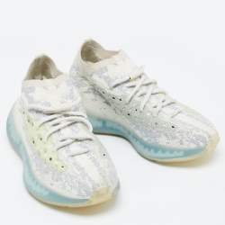 Pre Owned Yeezy x Adidas Blue Knit Fabric Boost 380 Alien Blue Sneakers Size 40