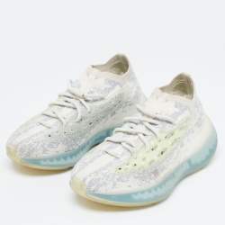 Pre Owned Yeezy x Adidas Blue Knit Fabric Boost 380 Alien Blue Sneakers Size 40