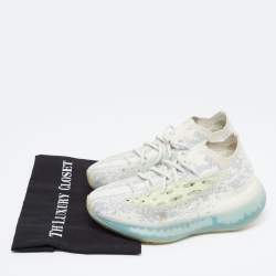 Pre Owned Yeezy x Adidas Blue Knit Fabric Boost 380 Alien Blue Sneakers Size 40