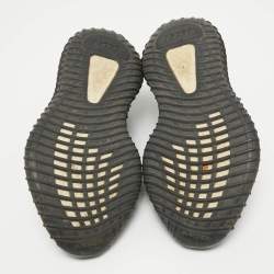 Pre Owned Yeezy x Adidas Black Knit Fabric Boost 350 V2 Black Sneakers Size 37 1/3