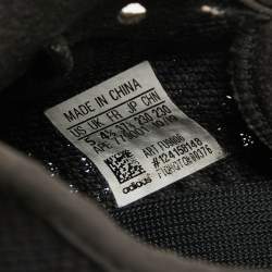 Pre Owned Yeezy x Adidas Black Knit Fabric Boost 350 V2 Black Sneakers Size 37 1/3